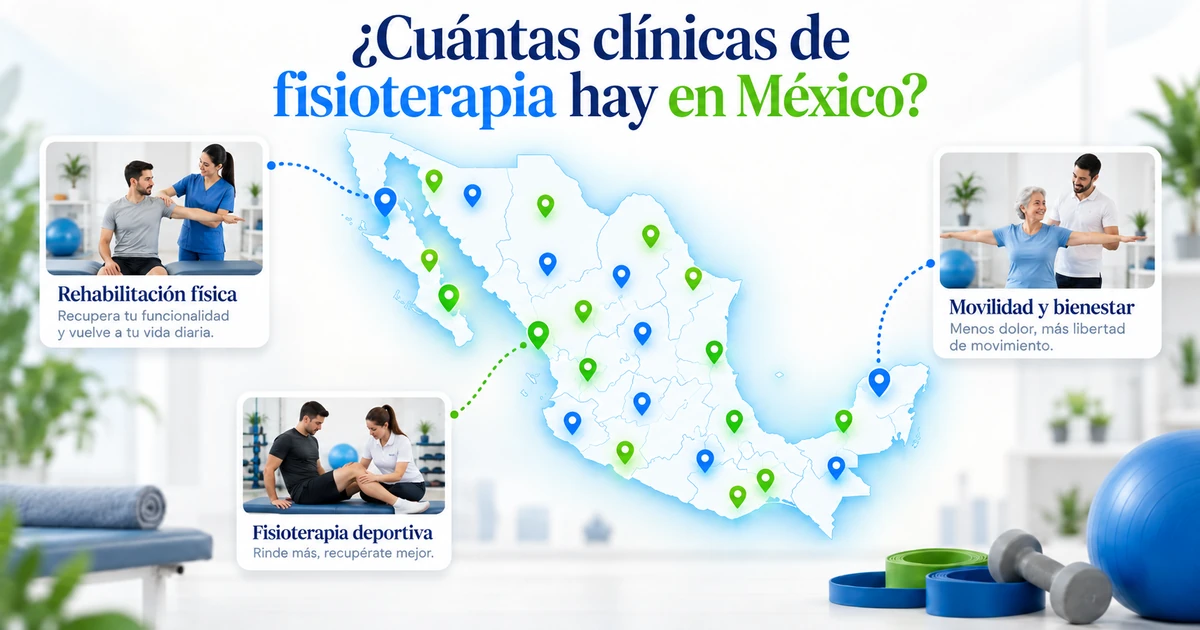 Mapa de México para el artículo ¿Cuántas clínicas de fisioterapia hay en México?